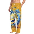 thumbnail image 5 of Cauagu Funny Alarm Clock Illustration Mens Pajama Pants Sleep & Lounge Pants,PJ Bottoms with Pockets-Small, 5 of 7