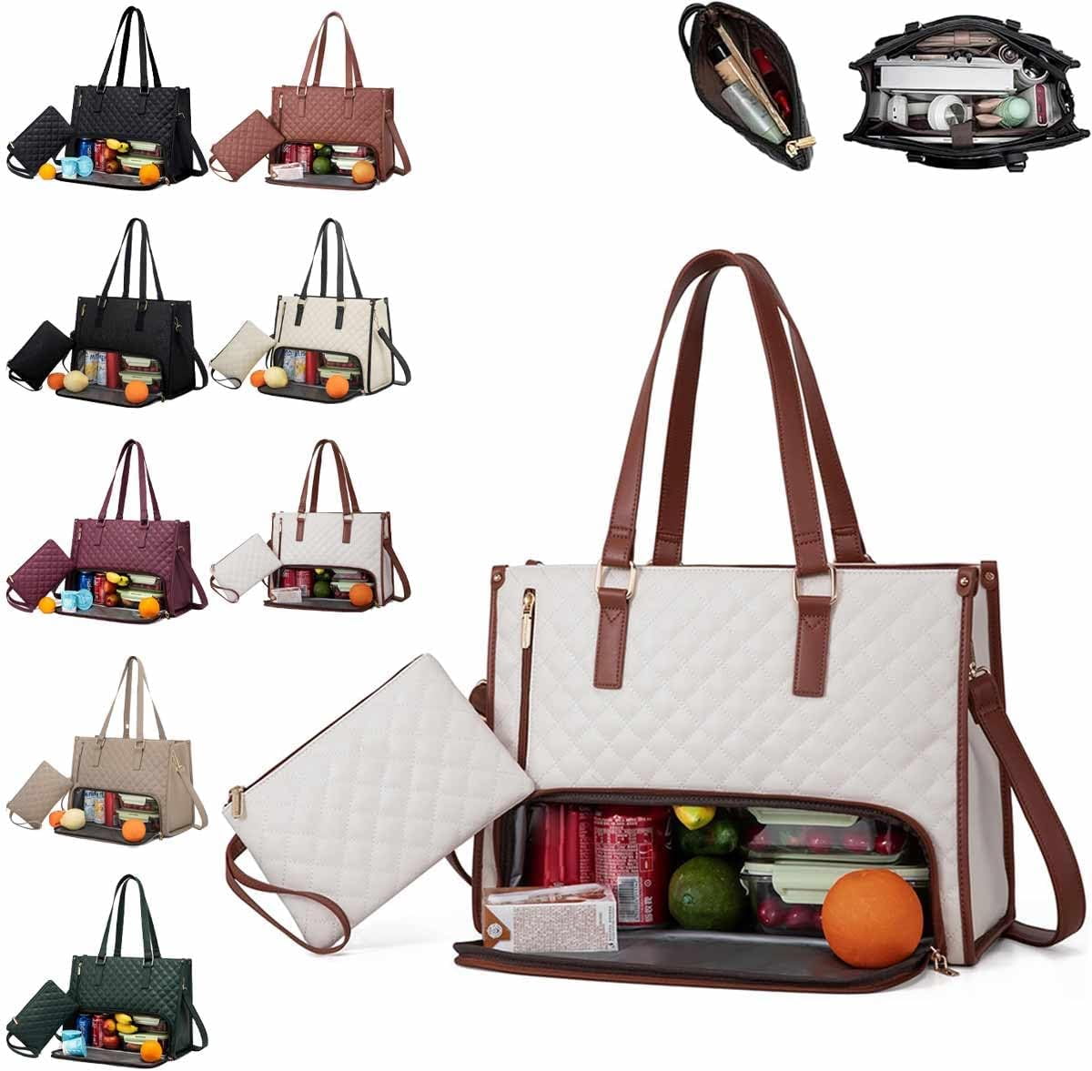 LEcylankEr Sac Isotherme Repas Femme - 2 Pièces Glaciere Souple Isotherme - 6L Sac à Déjeuner