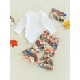 thumbnail image 3 of Canis Newborn Baby Girls Cotton Tops Romper Floral Pants 3Pcs Outfits Set Clothes, 3 of 7