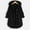 Black, variant on Turilly Plus Size Women Fleece Irregular Long Sleeve Button Pocket Hooded Coat