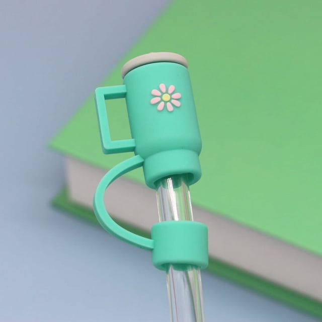 Tapa de pajita de gran diámetro de 10 mm, color taza, tapón antipolvo, tapa antipolvo, pajita para té con burbujas