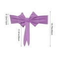 thumbnail image 3 of Stretch Bow Chair Decoration, Purple Polyester Holiday Tie, Decorative Elastic Band, Easy Installation for Home Decor, 3 of 9