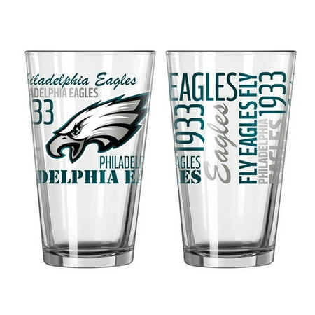 - Boelter Brands NFL Set of Two 16 Ounce Spirit Pint Glass Set, Philadelphia Eagles