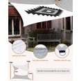thumbnail image 5 of Sun Shade Sail 12x16Ft Boho Black Grey and White Geometric Moroccan Rustic Farmhouse Uv Block Sunshade Canopy Outdoor Shade Cover Rectangle Shade Cloth For Patio Garden Yard Deck Pergola, 5 of 6