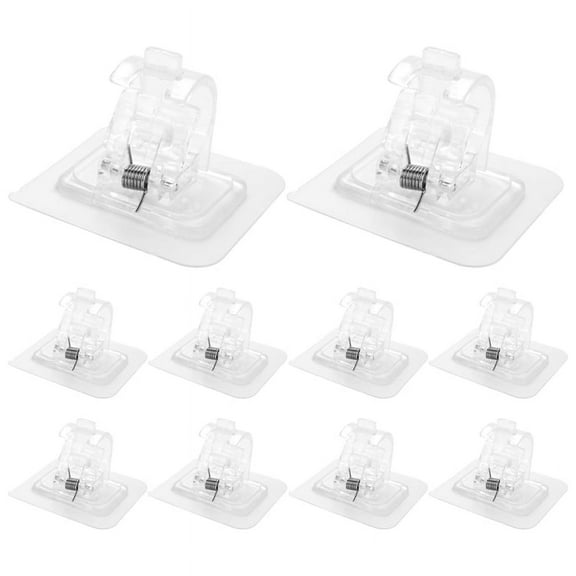 10PCS Self Adhesive Curtain Rod Holders Nail Free Adjustable -2
