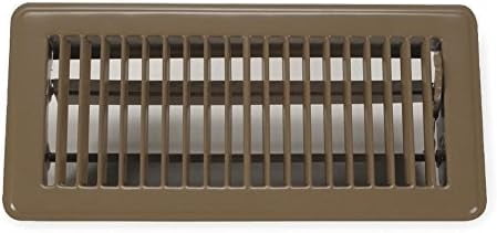 Rocky Mountain Goods Floor Register 4X12 (Duct Opening Measurements) - Heavy Duty Walkable Register - Premium Finish - Easy Adjust air Supply Lever - 4 inch by 12 Inch Floor Vent (Brown)