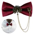 thumbnail image 1 of Men's Bow Tie Fashion Rhinestone Adjustable Pre-tied Neck Bowtie Formal Bowtie, 1 of 6