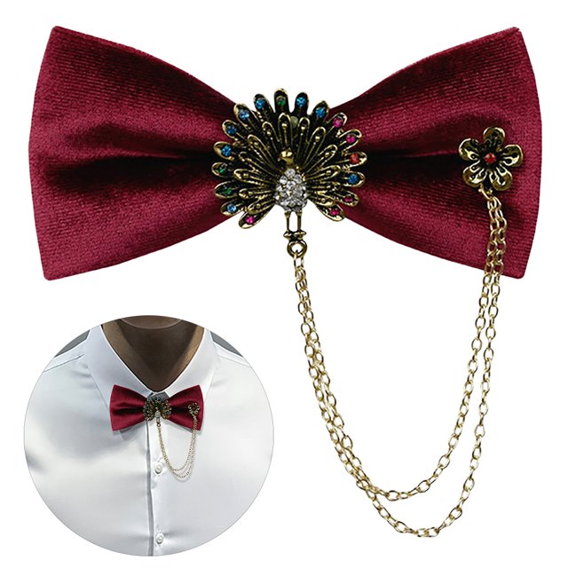 Nœud Papillon pour Homme Mode Strass Ajustable Pré-Noué Nœud Papillon Formel Nœud Papillon