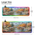 thumbnail image 3 of Large RGB Gaming Mouse Pad Led Glowing Mousepad Non-Slip Rubber Base 13 Light Modes 31.5x11.8 Bridge on Forests, 3 of 6