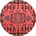 thumbnail image 1 of Ahgly Company Machine Washable Indoor Round Southwestern Red Country Area Rugs, 3' Round, 1 of 4