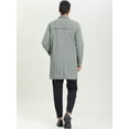 thumbnail image 4 of DARING DIVA Men's Trench Coat Lightweight Single Breasted Jacket Overcoat M Light Gray, 4 of 6