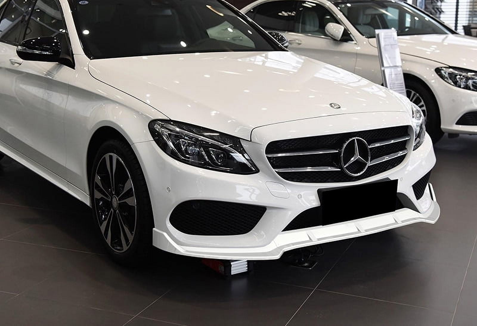 Stay Tuned Performance For 15-18 Mercedes W205 C180 C250 C300 Painted White Front Bumper Body Lip 3PCS