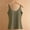 Army Green, variant on Women's U-Neck Stretch Knit Tank Top, Slim Fit Solid Sleeveless Layering Vest for All-Season Daily Casual Inner Wear (Beige,S)