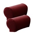 thumbnail image 4 of 1 Par Muebles Sofá Reposabrazos Cubierta Antideslizante Poliéster Spandex Protección Para Sillón 10 Pasadores borgoña Macarena Cubiertas de reposabrazos de sofá, 4 of 8