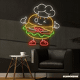 thumbnail image 2 of Glowneon Burger Chef Neon Sign, Burger Shop Decor, Burger Sign, 2 of 4