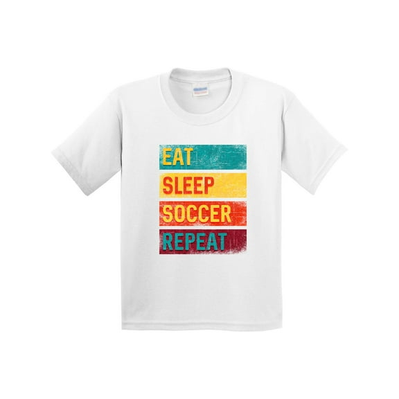 Inktastic Eat Sleep Soccer Repeat Youth T-Shirt