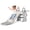White Gray, variant on DKMOCO Foldable Toddler Slide,Kids Slide with Basketball Hoop & Ring Toss, Indoor Outdoor Playset for kids 1-3, White Gray