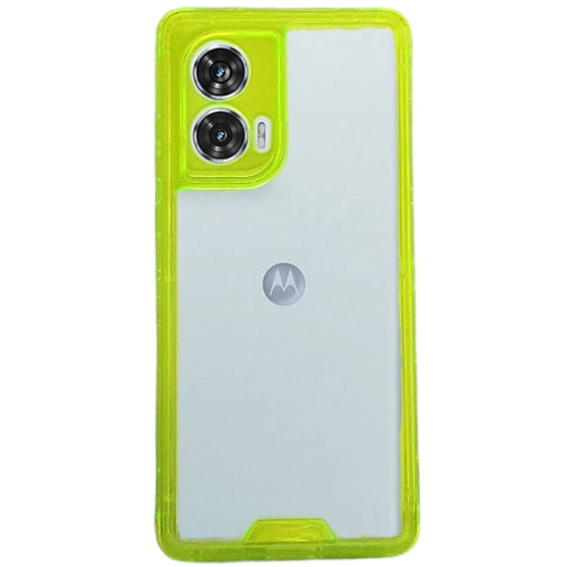 Funda Otter 360 Contonor De Color Uso Rudo Para Motorola Edge 50 Fusion Limon Más 2 Micas De Cristal