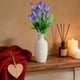 thumbnail image 4 of Seda Arreglo floral artificial de magnolia morada de 1 pieza para decoración del hogar y centros de mesa de boda. JASKFLY, 4 of 8