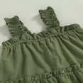 thumbnail image 3 of Bébé Fille Robe d'Été en Lin Sans Manches Volant Bébé Princesse Mignonne Robes Robe de Soleil, 3 of 6