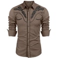 thumbnail image 1 of Camisa estampada de manga larga para hombre nueva, camisa informal de moda con cuello abotonado, tela de fiesta de alta calidad, modelo, 1 of 6