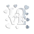 thumbnail image 1 of Bienvenido Love - Adhesivo de espejo acrílico tridimensional, impermeable, autoadhesivo, bricolaje, 1 of 5