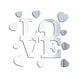 thumbnail image 1 of Bienvenido Love-pegatina de espejo acrílico, autoadhesivo impermeable tridimensional, bricolaje, 1 of 5