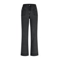 thumbnail image 6 of YIFUNIN Women's Slim Fit Slightly Flared Long Pants, Fashion Casual Jeans for Retro Style, Stretchy Comfortable Denim Trousers,Black S, 6 of 6