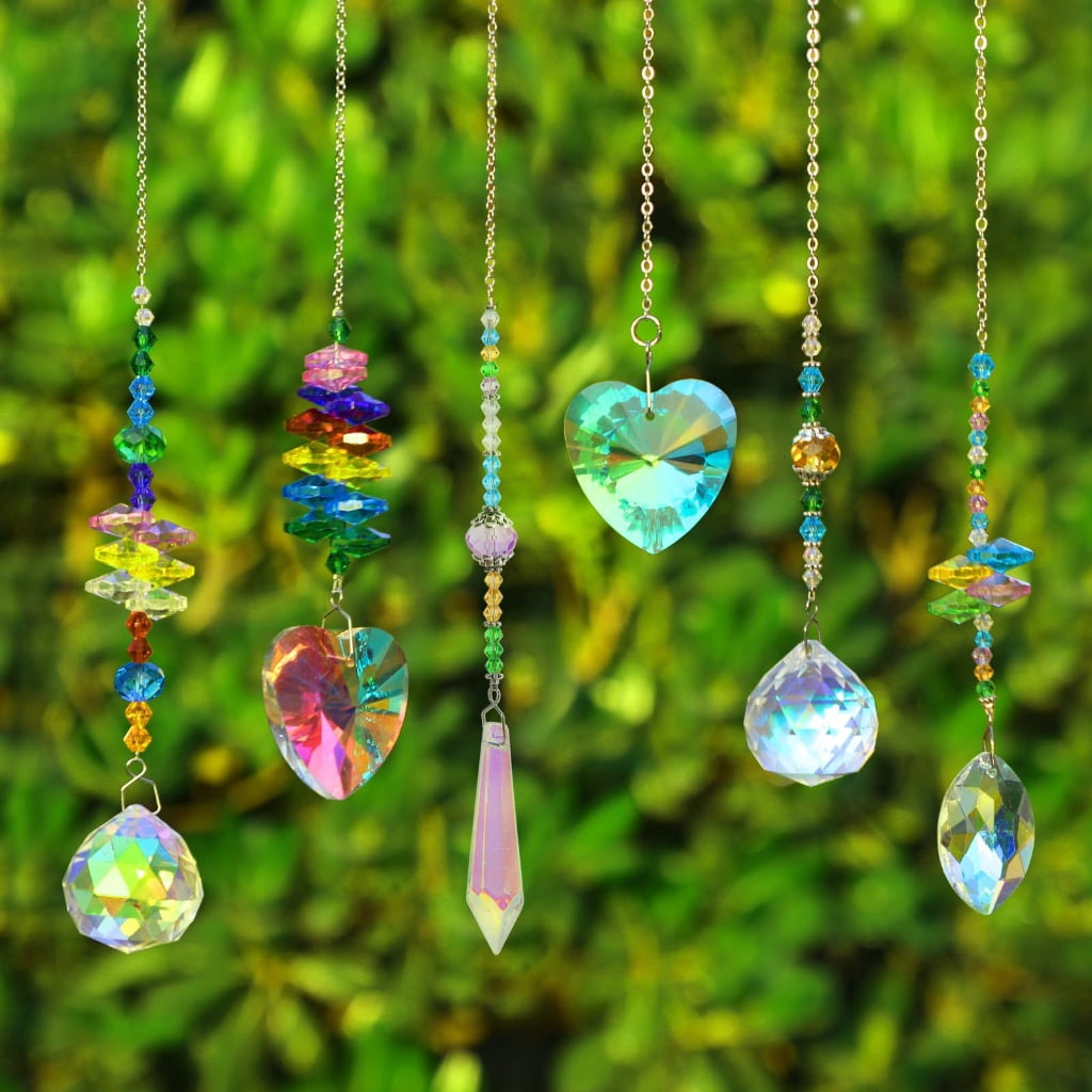 Set of 460 Handmade Winds Chimes Bead Kits Glass Crystals for Window Garden Decoration Practical Jewelry Making Supplies