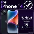 thumbnail image 2 of Designed for iPhone 14 Case, with 2 x Screen Protector and Camera Lens Protector [Not Yellowing] Shockproof Protective Phone Case for iPhone 14 6.1 inch-Matte Black, 2 of 7