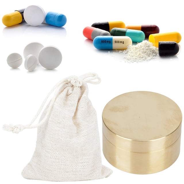 Outdoor Waterproof Round Shape Brass Box Metal Jewelry Sealed Container Dustproof Proof Storage Box for Pills Tea Leaves Jewelry
