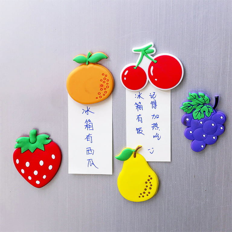 Toyvian 5pcs Fruit Shape Scissors Vegetable Fridge Sticker Refrigerator  Magnets Decal Kitchen Shears Office Whiteboards Magnet Message Magnet Bulk