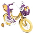 thumbnail image 1 of Bicicleta Infantil R12 Dorada Morado Canastilla Porta Muñeca, 1 of 8