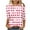 Womens Valentines Sweatshirt-D136 Pink, variant on 3/4 Sleeve Valentines Shirt Women Bow Print Crewneck Blouse Heart Graphic Pullover Tops Girlfriend Gifts Loose T-Shirts Fashion Spring Summer Outfits XXXL