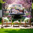 thumbnail image 4 of TIMIFIS Polyester Fiber Background Cl Oth, Spring Wreath Fence Easter Photo Material Photography Background Cloth Home Decor, 4 of 6