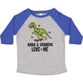 thumbnail image 3 of Inktastic Nana and Grandpa Love Me Dinosaur Grandson Boys Toddler T-Shirt, 3 of 5