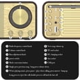 thumbnail image 4 of Wooden Retro Classic Soundbox Bluetooth-Compatible 5.0 Stereo Speaker Surround Super Bass Subwoofer Radio For Computer ,High Sound, 4 of 6