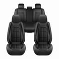 thumbnail image 7 of WRWolf Full Set Seat Cover Fit for Chevrolet Suburban 2009-2024 Faux Leather Car Seat Protector Compatible Airbag Vehicle Cushion Covers Waterproof Carseat Seat Full Set 5 Seats (Black), 7 of 7