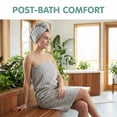 thumbnail image 2 of Unique Bargains Ultra Soft Coral Fleece Fade Resistant Plush Bath Towel Grey 55" x 28", 2 of 7