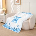 thumbnail image 2 of Erosebridal Letter Initial Fleece Blanket 40x50,Monogrammed Personalized Sherpa Throw,Flower Decor, 2 of 7