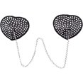 thumbnail image 4 of nipocaio Rave Sexy Cover Pasties Soutien-Gorge Réutilisable en Silicone avec Chaîne en Cuir Punk (2-Pack), 4 of 7