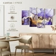 thumbnail image 5 of Elephant Stock Purple Haze Abstract Wall Art - Horizontal Multi Panel Canvas - Living Room Wall Decor - Abstract Multi Panel - Purple And Gold Decor - 75" x 48", 5 of 8