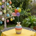 thumbnail image 4 of Artificial Easter Spray Vine - Pastel Easter Egg & Berry Twig Branches for Spring Floral Arrangements, Wreath Decor, Centerpieces & Table Vase Decorations (1-5 Pack), 4 of 7