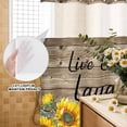 thumbnail image 2 of No Hook Shower Curtain with Built-in Rings - Farmhouse Sunflower Washable Waterproof Fabric Bathroom Curtains for Hotel,Rentals, Stall 36 X 72 Inch , Live Love Lough Inspirational Quotes, 2 of 9