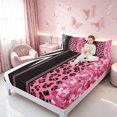 thumbnail image 3 of Homewish Animal Print Bed Sheets, Pink Zebra Leopard Print Full Size Sheets, 4pcs (1 Flat Sheet, 1 Fitted Sheet and 2 Pillowcases), 3 of 6