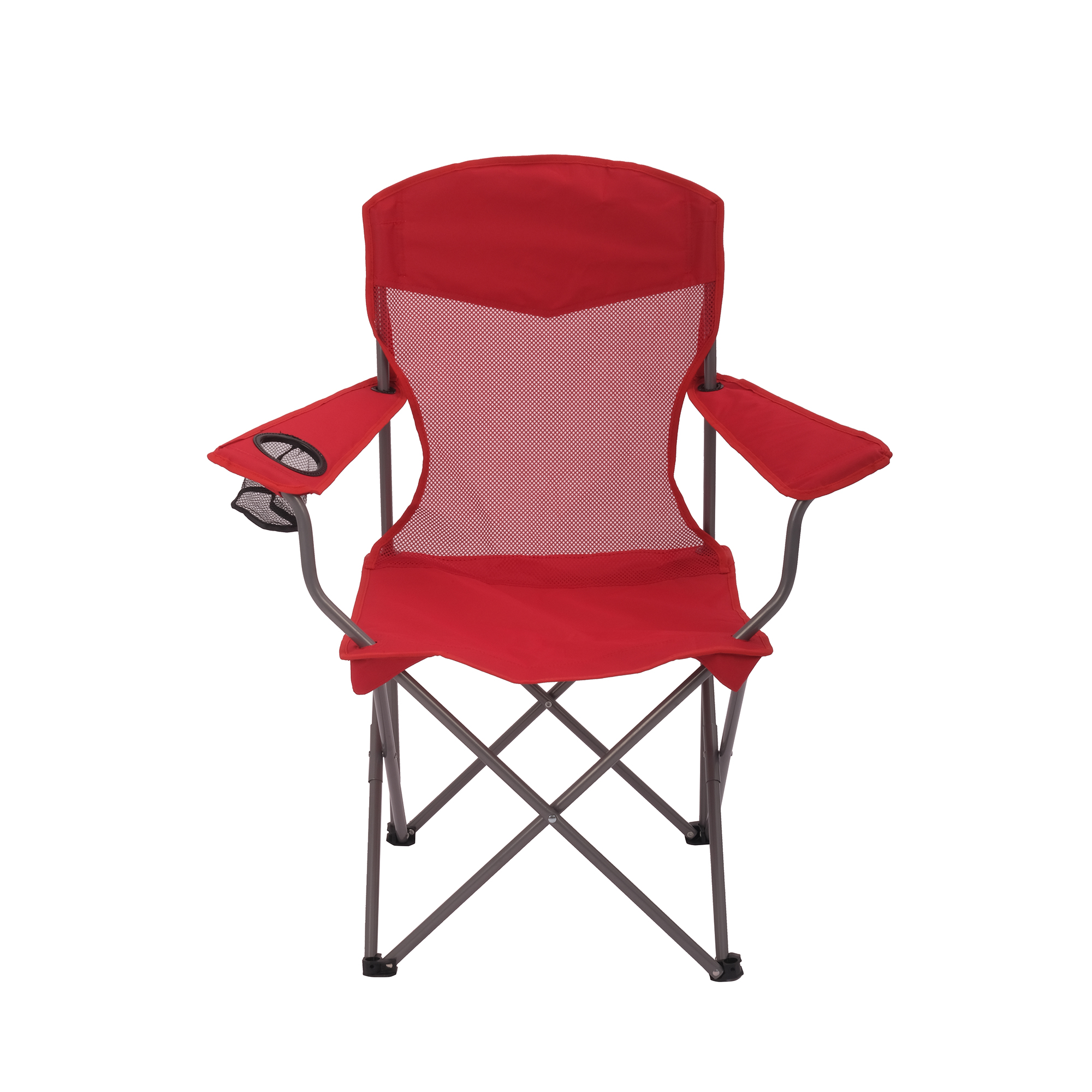 Ozark Trail Basic Mesh Quad Camping Chair, Red photo 8