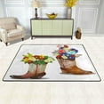 thumbnail image 2 of Dreamtimes Flowers Vintage Boot Area Rug, 36"x24" Autumn Floral Non-Slip Washable Indoor Door Mat, Absorbent Floor Mat for Bedroom Kitchen Entryway Bathroom, 2 of 7