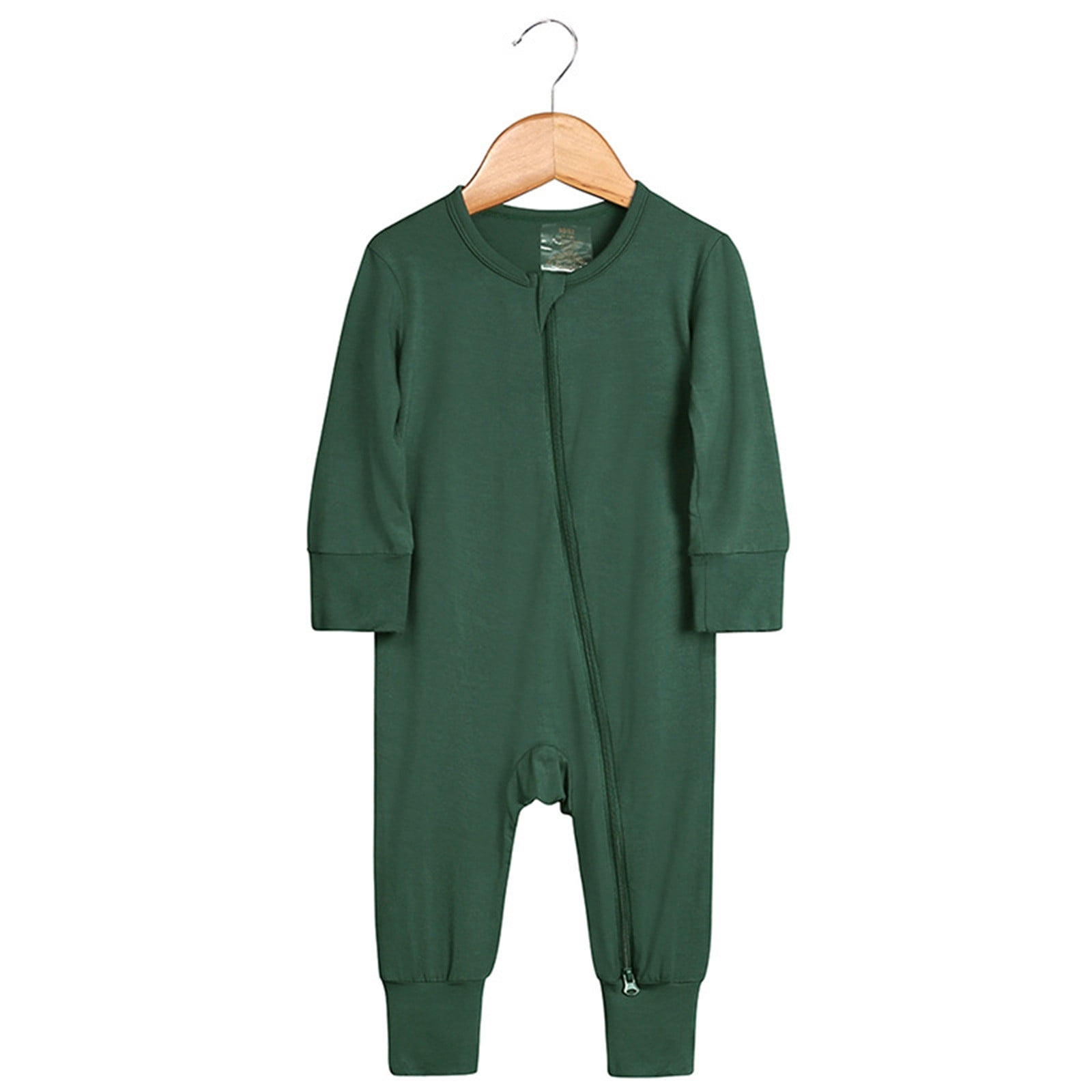 Lojoutye 2025 Baby Cotton Baby Boy 18 Months Clothes Rompers Footless Pajamas Zipper 3 Month Baby Must Haves Long Sleeve Sleeper Jumpsuit