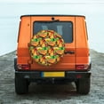 thumbnail image 7 of DouZhe Waterproof Spare Tire Cover, African Culture Element Kwanzaa Prints Adjustable Wheel Covers Fit for Jeep Trailer RV SUV Car, 17 inch, 7 of 7