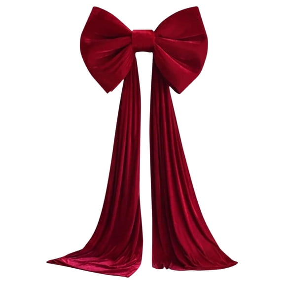 Noothes 34x150 Inch Extra Large Velvet Bow Christmas Tree Topper for Giant Xmas Tree and Background Wall Holiday Decor